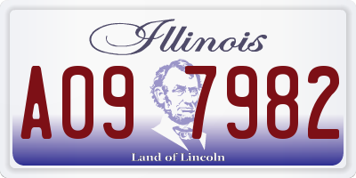 IL license plate A097982