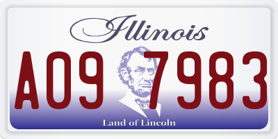 IL license plate A097983