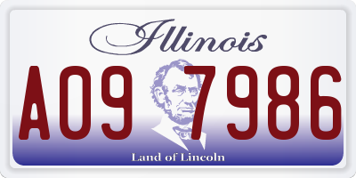 IL license plate A097986