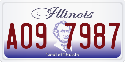 IL license plate A097987