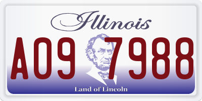 IL license plate A097988