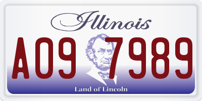 IL license plate A097989