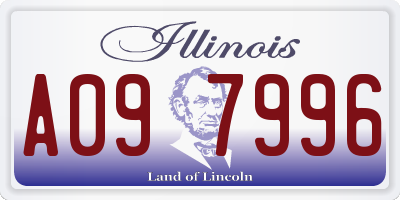 IL license plate A097996