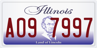 IL license plate A097997