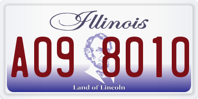 IL license plate A098010