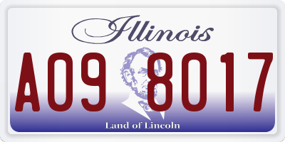 IL license plate A098017