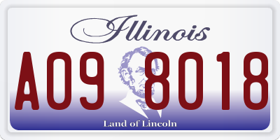 IL license plate A098018