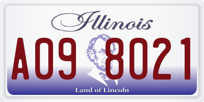 IL license plate A098021