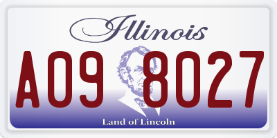 IL license plate A098027