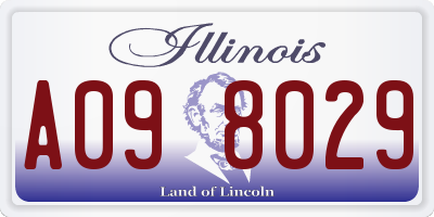 IL license plate A098029