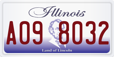 IL license plate A098032