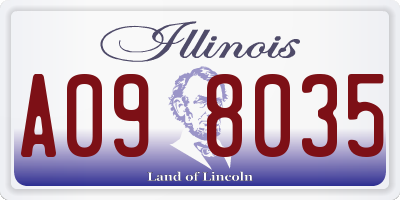 IL license plate A098035