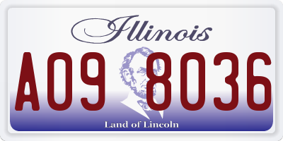 IL license plate A098036