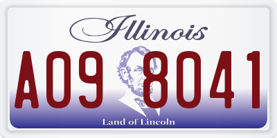 IL license plate A098041
