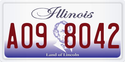 IL license plate A098042