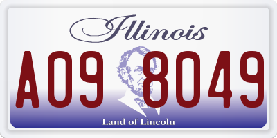 IL license plate A098049