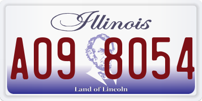 IL license plate A098054