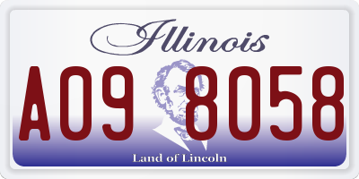 IL license plate A098058