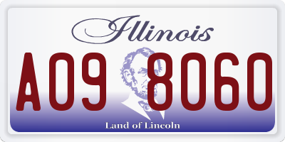 IL license plate A098060