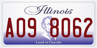 IL license plate A098062