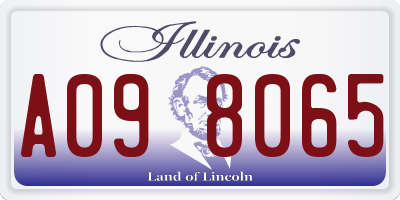 IL license plate A098065