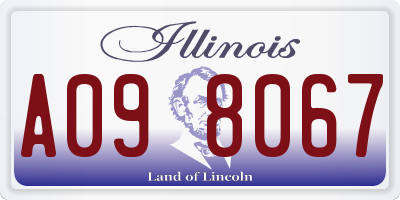 IL license plate A098067