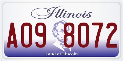 IL license plate A098072