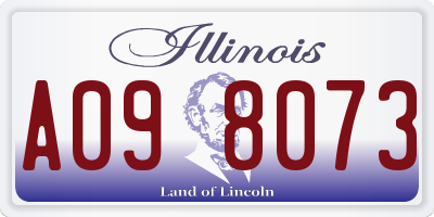 IL license plate A098073