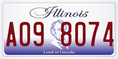 IL license plate A098074
