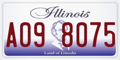 IL license plate A098075