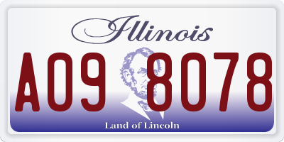 IL license plate A098078