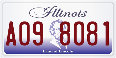 IL license plate A098081