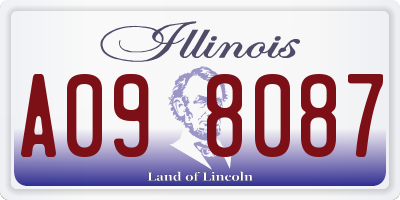 IL license plate A098087