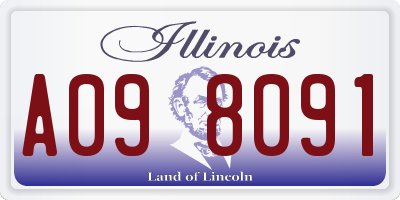 IL license plate A098091