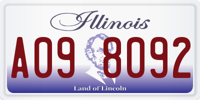 IL license plate A098092