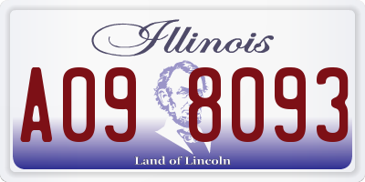 IL license plate A098093