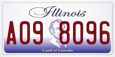IL license plate A098096
