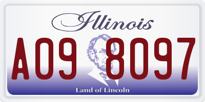 IL license plate A098097