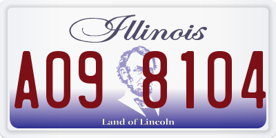 IL license plate A098104