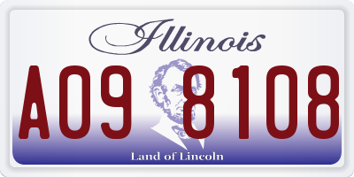 IL license plate A098108