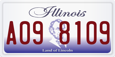 IL license plate A098109