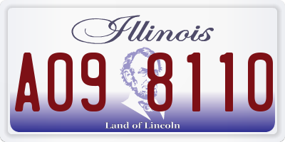 IL license plate A098110