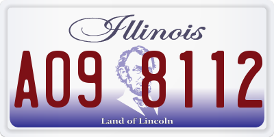 IL license plate A098112