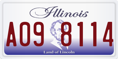 IL license plate A098114
