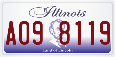 IL license plate A098119