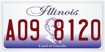 IL license plate A098120