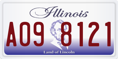 IL license plate A098121