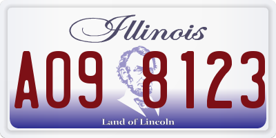 IL license plate A098123
