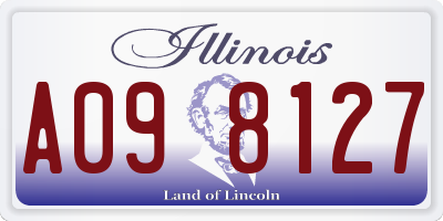 IL license plate A098127