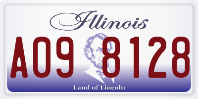 IL license plate A098128